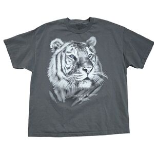 Busch Gardens Extinction Is Forever Wildlife Tiger Lion T-Shirt Sz XXL